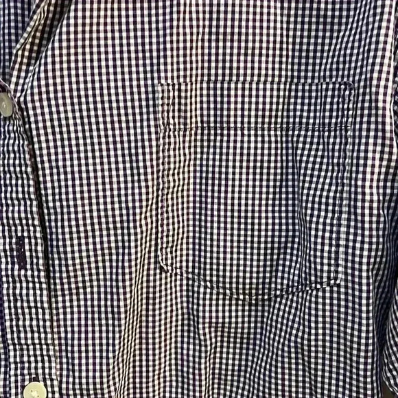 American Eagle Outfitters Boyfriend Fit Button Up Large Light Academia Preppy - Picture 2 of 5